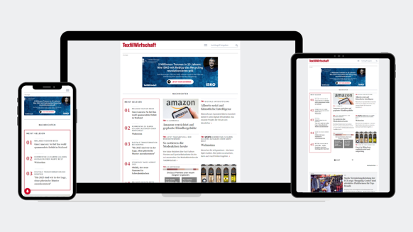 Display advertising on TextilWirtschaft.de.